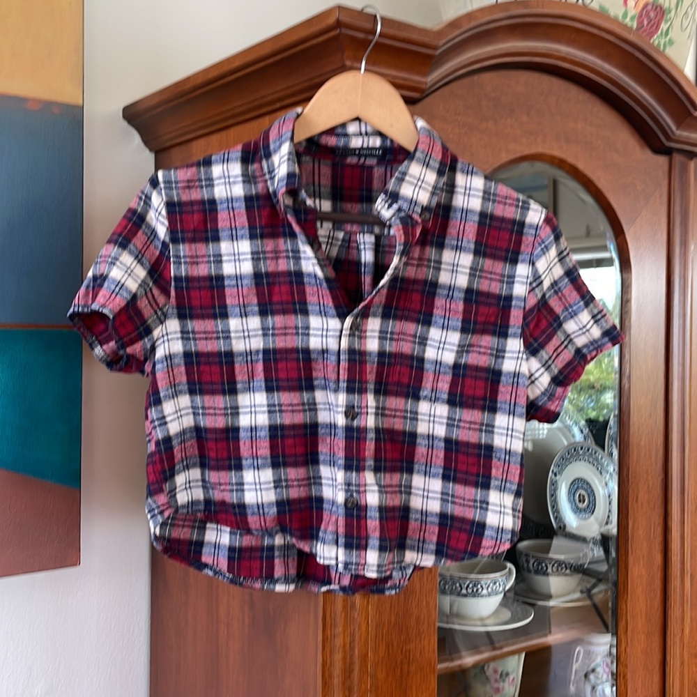 Brandy Melville cropped flannel